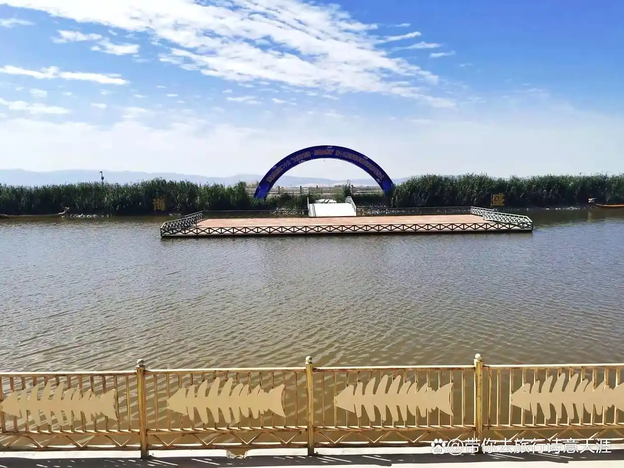 新疆博斯腾湖的大河口风光