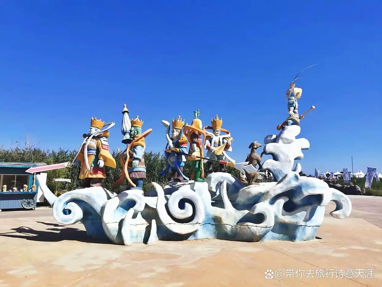 新疆博斯腾湖的大河口风光