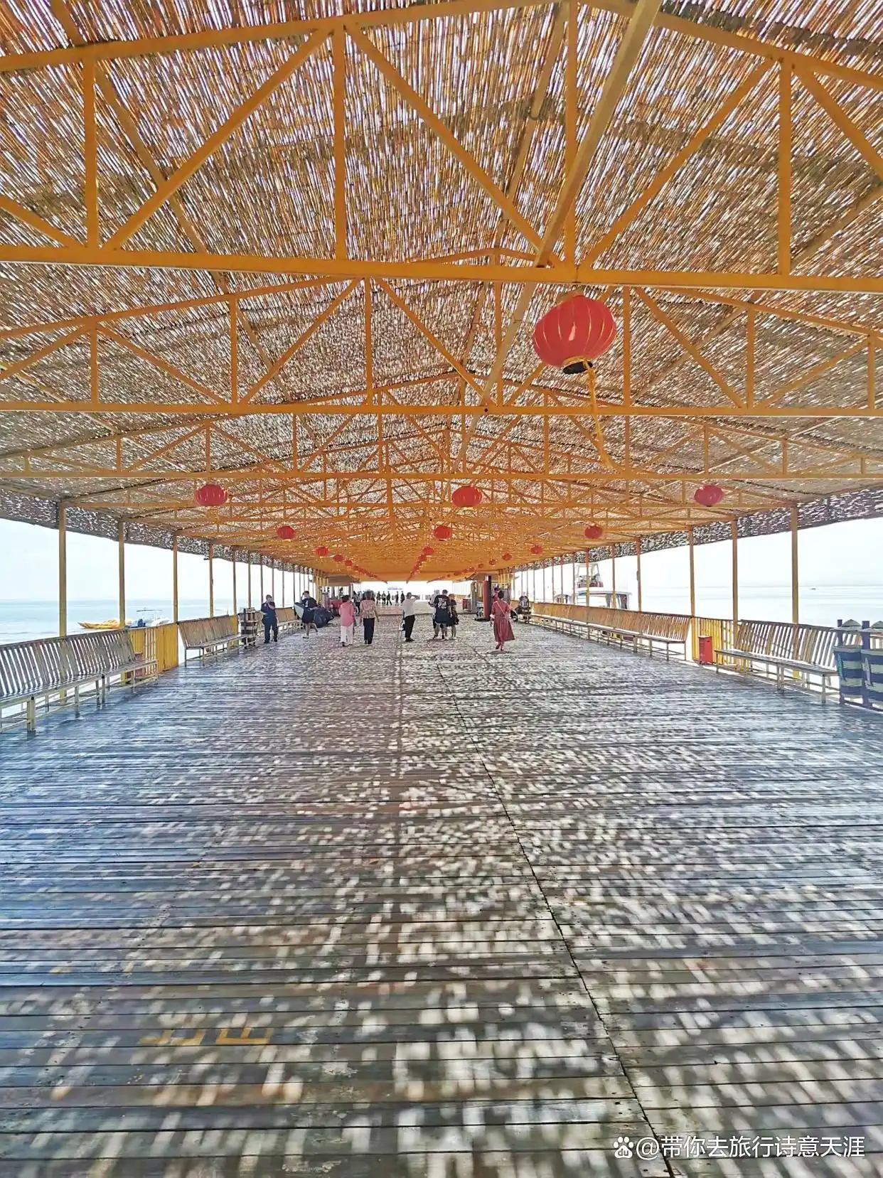 新疆博斯腾湖的大河口风光