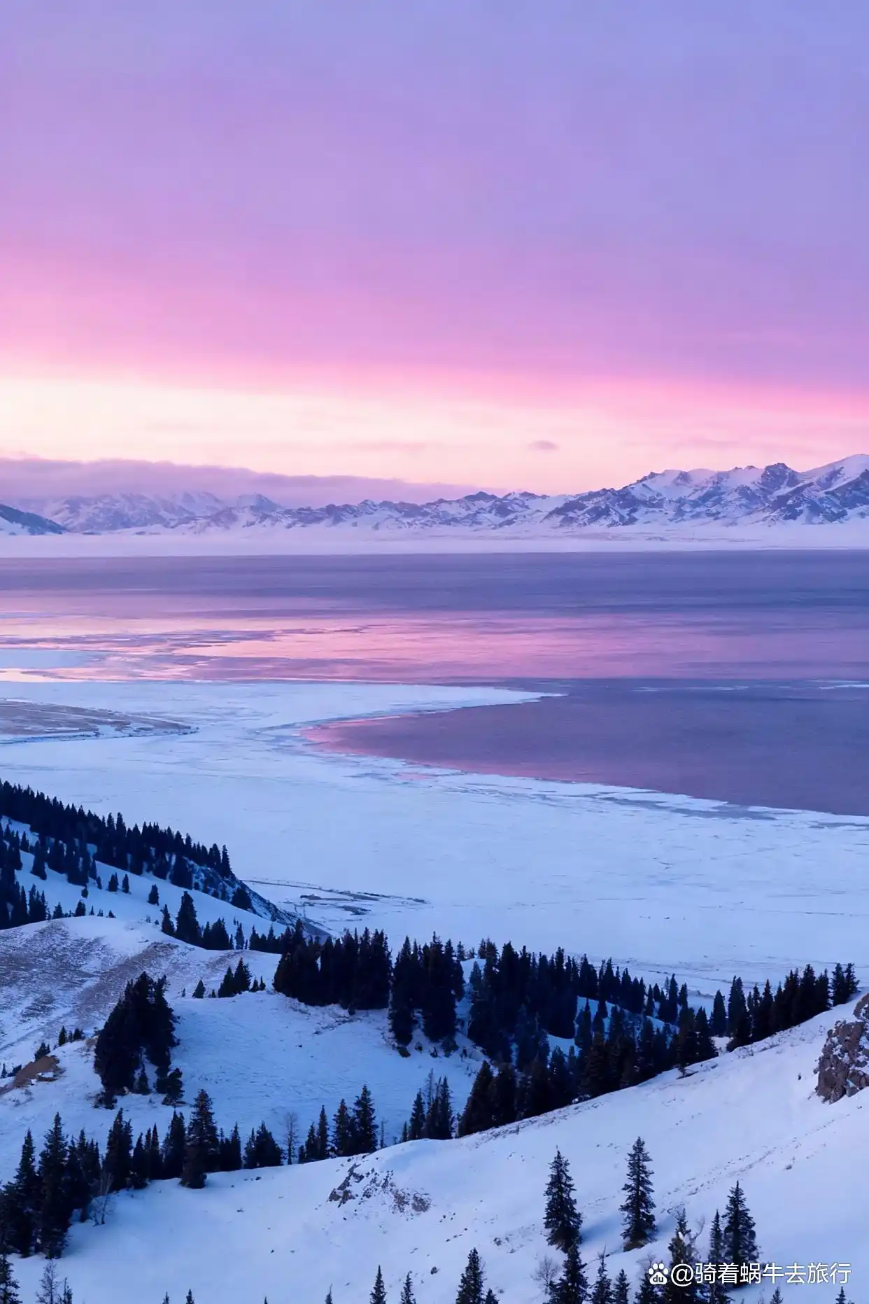 冬季的赛里木湖直接封神了！