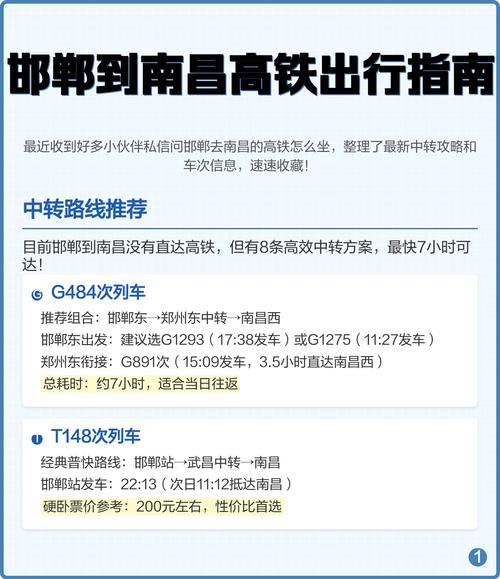 从邢台和邯郸到南昌的长途汽车怎么走