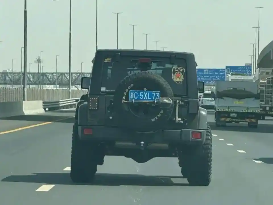 中国女子在迪拜偶遇浙C牌越野车，车主：花50天从温州开2万多公里来的