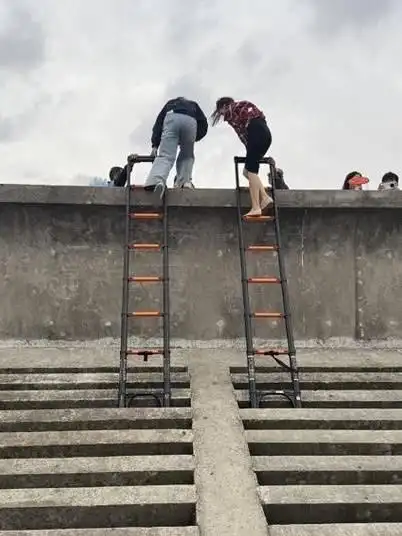 5元就可翻越禁区打卡网红景点？上海丁坝兴起“梯子生意” 官方回应