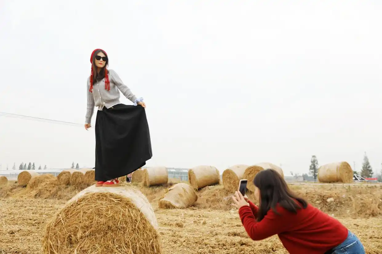 草垛变身网红打卡景点