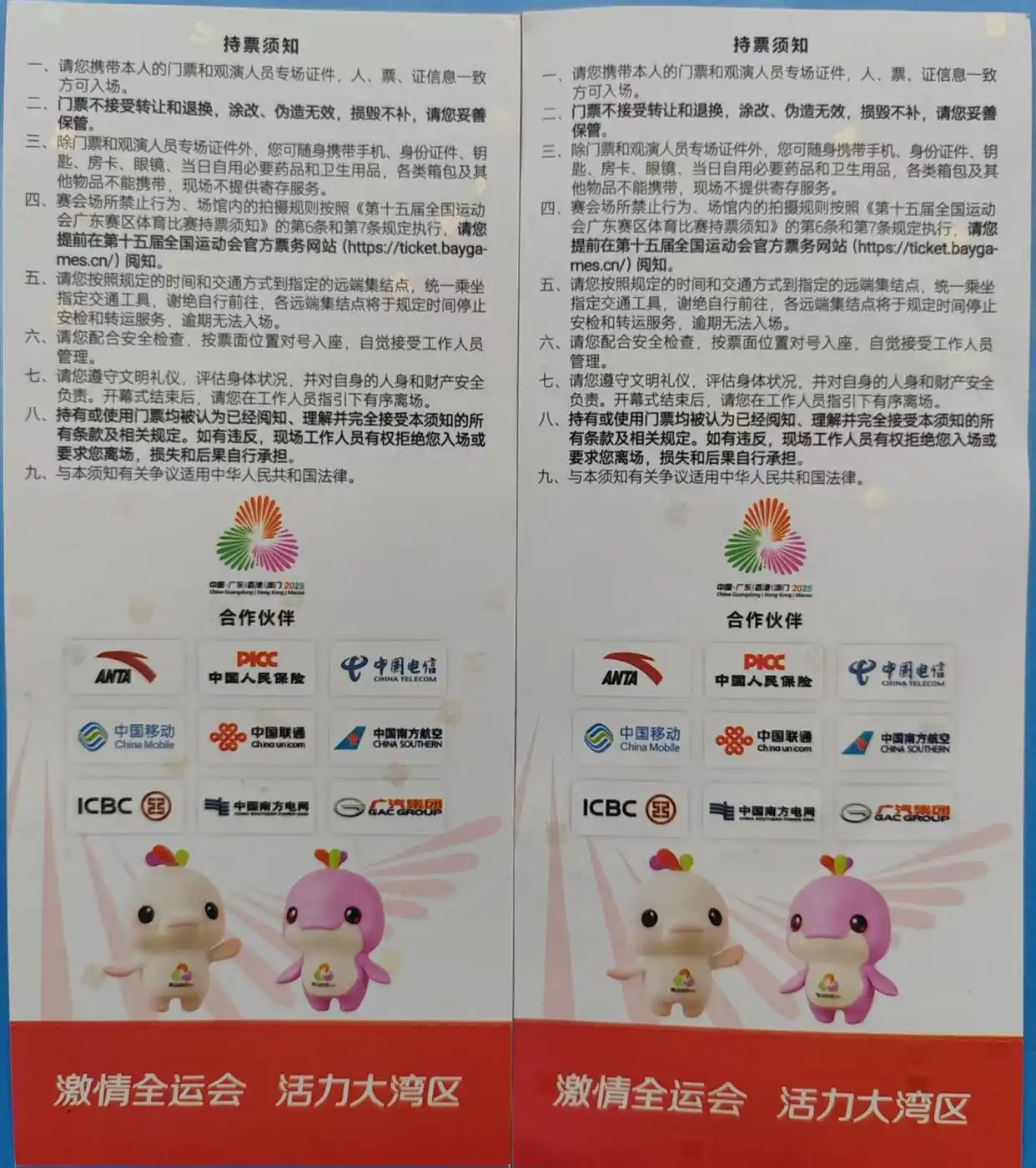 别具匠心！第十五届全运会开幕式门票细节满满