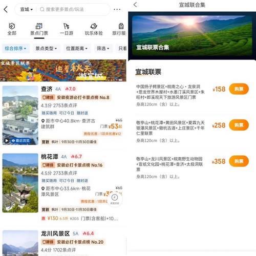 一票畅游热门景点 宣城市推出旅游联票
