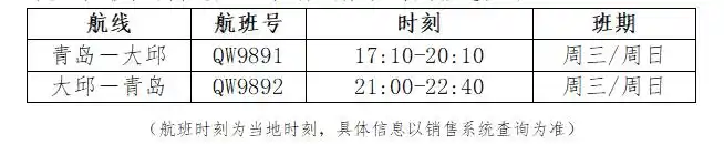 航班时刻表来了！青岛机场即将开通省内唯一直飞韩国大邱航线