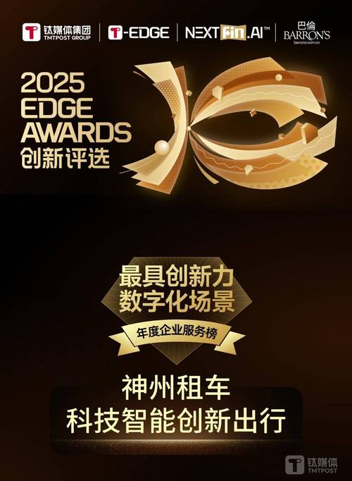 神州租车获评钛媒体2025 EDGE AWARDS「最具创新力数字化场」