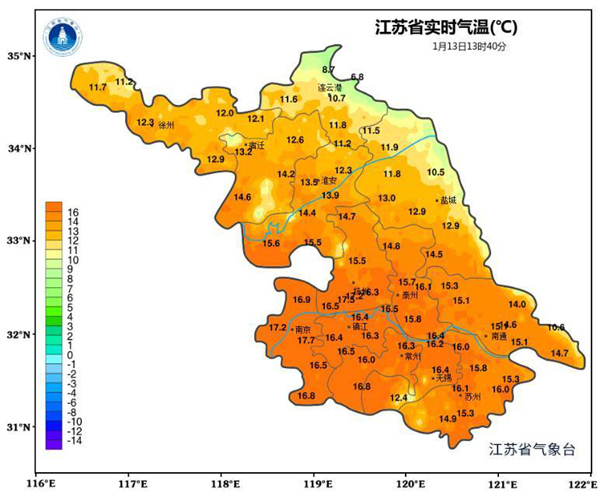 江苏明天继续升温南京或暖破纪录 昼夜温差大早晚凉意仍明显