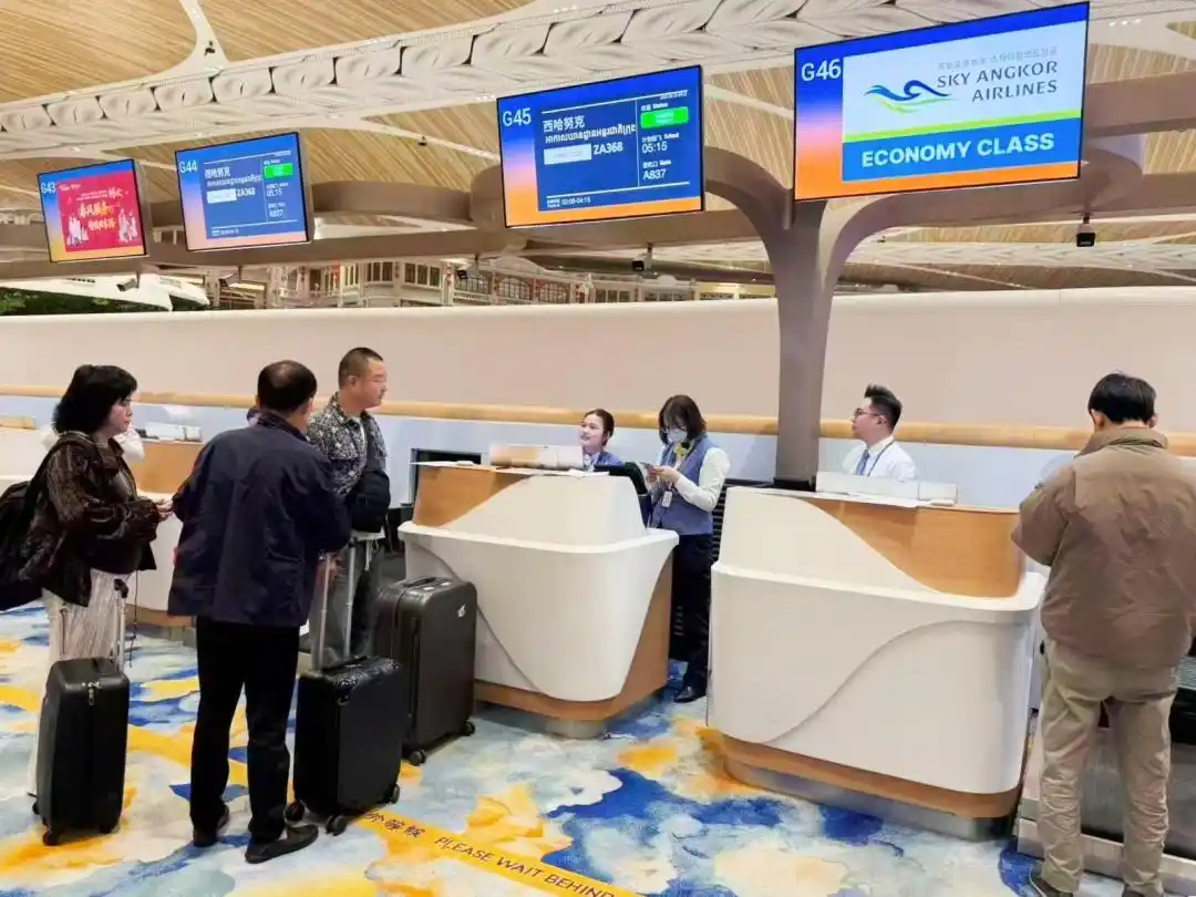 广州白云国际机场T3航站楼迎新航线：西哈努克港直飞广州