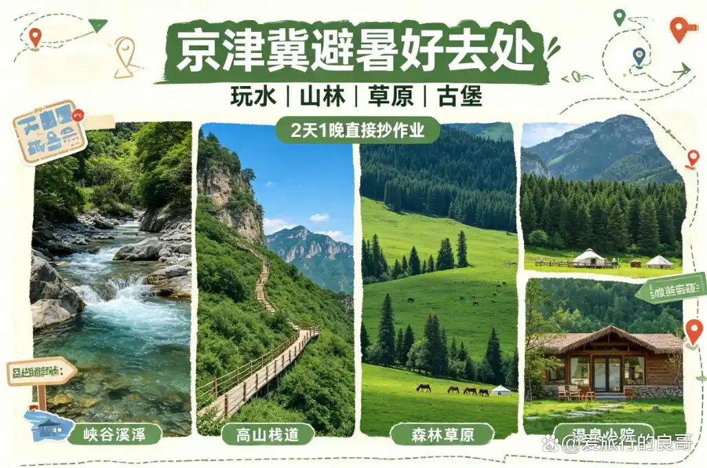 京津冀40℃高温出逃指南|4处2h车程清凉秘境,不用长途奔波,周末就能躲进20℃夏天