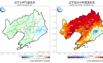 今天辽宁大幅偏暖明天迎明显降温 15日前气温快速反弹回暖迅速