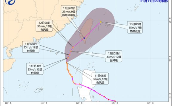 福建沿海大风持续阵风可超11级 今明天降雨连连局地有暴雨