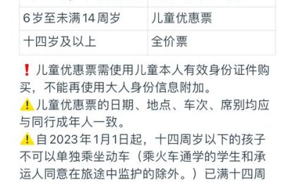 年龄还是身高？铁路儿童票告别单一标准，景区游乐园也该跟上