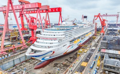 第二艘国产大型邮轮3月出坞，预计年底前交付